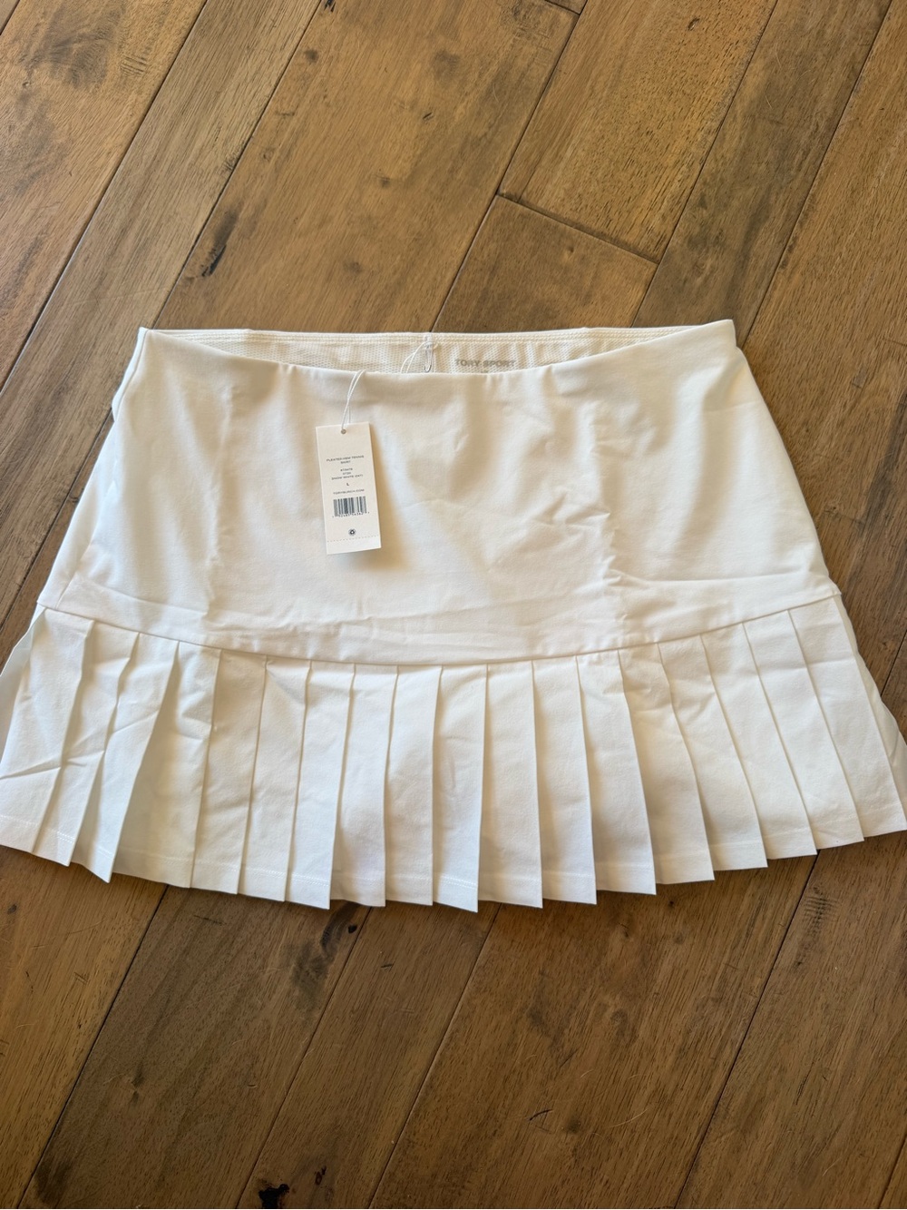 NWT Tory Burch Sport white pleated tennis skirt